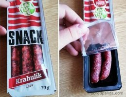 А ничего, автора не смущает, что на упаковке написано "2шт."? Так, если на упаковке изображена корова, то. значит , стоит ее там ждать?