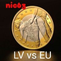 Вот ещё одна эротическая монета. Современная, латвийская.