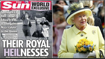 В чём проблема? Военные атташе на параде. Один из способов предотвратить войну. Мюнхенский сговор.....  Королева Англии зигует....