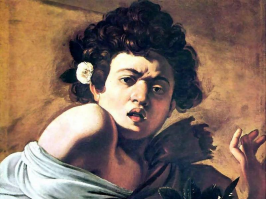 Вряд ли кто-то думал что на картине Караваджо изображена лютница. Караваджо был геем и практически не рисовал девушек. Считается что на картине "мальчик, укушенный ящерицей" Караваджл изобразил лицо своего молодого любовника, впервые попробовавшего содомский грех.