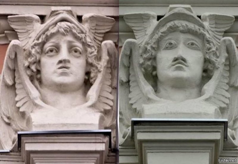 А чего вы хотите от гастарбайтеров? Они лепят как умеют, художественных академиев не кончали. Зато стоят дешево, даже дешевле опытных реставраторов, которым тоже копейки платят. Зато минкульт вбухивает нехилые бабки в спектакли, где актеры демонстрируют голые жопы, в выставки современного искусства, где демонстрируются мерзкие инсталляции и мазня.
У меня есть знакомый, пожилой опытный реставратор, золотые руки, всю жизнь проработавший в музеях. Последние десятилетия он работал в известном музее под Петербурге. Рассказывал, что руководство музея понанимало гастеров, которым платят копейки, грамотных реставраторов выжили, а когда этот дед старой закалки стал возмущаться новыми порядками, выкинули на улицу и его.
Вот и имеем теперь вот такие "произведения искусства":