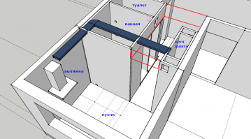 Вот схема "корабля".Вент шахта так и идет по всем этажам