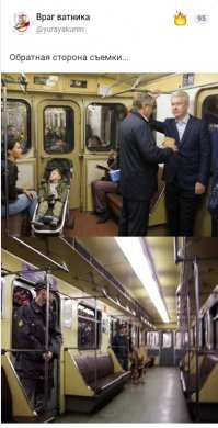 Иногда они спускаются в метро.