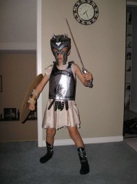 Хех, автор, у меня жена тоже самодельными костюмами постоянно заморачивалась для ребенка.