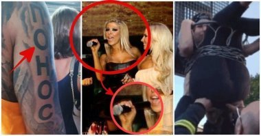 Дамочка с микрофоном просто попросила зал ей подпеть и повернула микрофон в сторону зала.