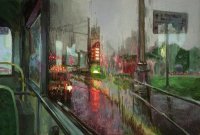 местами забавно... особенно понравилось, как передано мокрое стекло троллейбуса