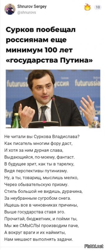 Г-н Сурков, его новейшие "аксиомы" и грядущий фашизм. Букв много
