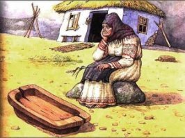 Затем он изваяет разбитое корыто. И получится иллюстрация к сказке Пушкина :)