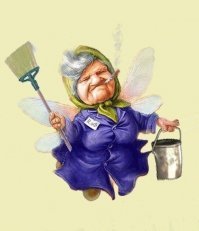 Пол-то, пол-то усрали! Куда по мытому!?