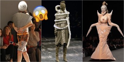 Где смеяться?..

Это МОДА. Подчеркну - МОДА. Т.е., концепты. 

Ок, давайте сравним с современной МОДОЙ...