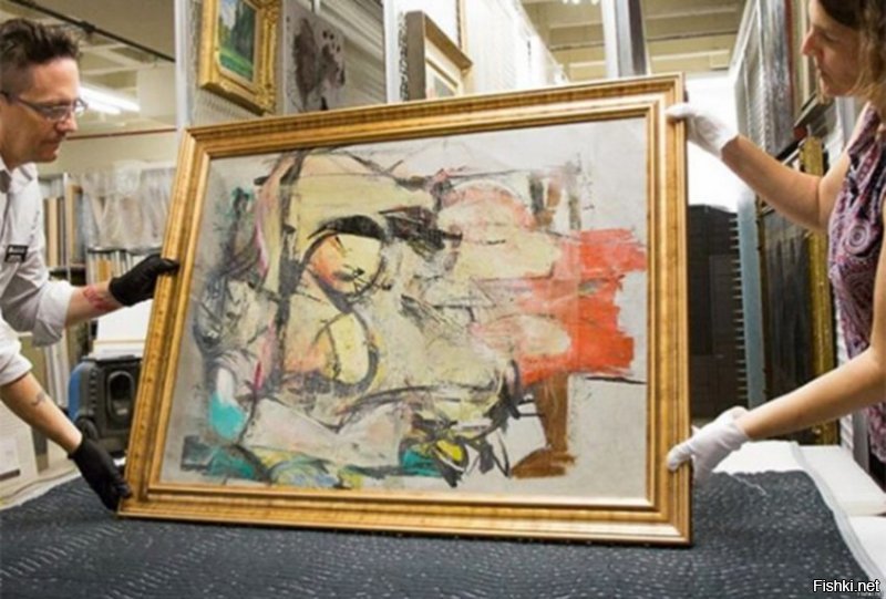 Вот за уничтожение таких *полотен* "вандалам" нужно премии выдавать, причём крупные!

(стоимость:
1) Женщина - Охра более $100 млн.
2) Картина Виллема де Кунинга Женщина $137,5 млн.
3) Сай Твомблии $9 млн.
