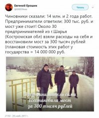 Там в 14 млн только проект будет на 4 млн + геология исследование + согласование утрясание + мост бетонный , а не деревянный , так что прилипнет конечно что то по карманам , но основная масса это именно траты .
