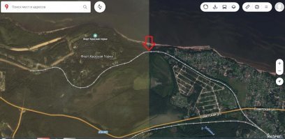 вот это место, прошлым летом, большая часть этой ветки разворована. Россия же...