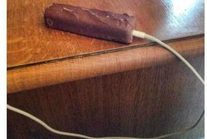 если зарядное в шоколадке, тогда где телефон?