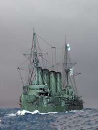 Вообще-то это фото модельки (и достаточно грубой) с "присобаченным" дымом.