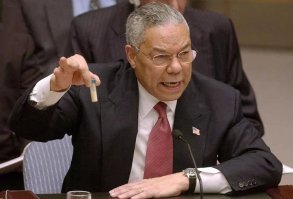 негритенок с пробиркой - министр иностранных дел пендостана! негритенку брехать можно, а остальным нельзя? да вы, батенька, РАСИСТ!!!