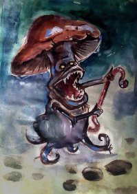 Вот как охотится хищный гриб