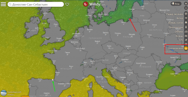Я вам говорю не о графиках. Они просто наглядны. Я выше писала, что мой брат был там. Возможно не именно в этом городе, но рядом. Вода даже осенью значительно теплее нашей. Мой отец много лет ходил в моря. В Бискайском заливе и в портах побережья бывал сотни, если не тысячи раз. Вода много теплее нашей, несмотря на океан и течения. Если вы рАзово неудачно попали и вам ПОКАЗАЛОСЬ, что холодно, то как вы можете говорить о стабильной температуре. Да вы сами на широту посмотрите. Где Балтийское море и где Бискайский залив. И сравните как нагреется прибрежная вода по соотношениям солнечных дней. И уж если вы не верите таблицам, то вот скрин ситуационной погодной карты. Обновлено 44 минуты назад. Температура воды холоднее, чем сильнее уходит цвет в холодный спектр (синий, зелёный). Красной стрелкой обозначен мой город. Зелёной соответственно испанское побережье.