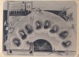 Девушки все такие щекастые, пухленькие...)) Но рисунок паутины на фотографии - это, конечно, пик фантазии "дизайнера" альбома. ))
