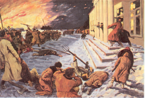 Почем-то представилось, как разъяренные народные массы в революционном порыве крушат обстановку зажравшихся слуг...