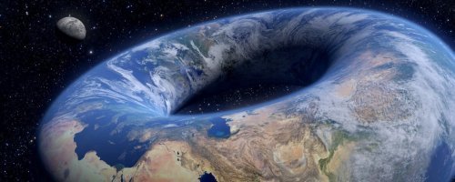 Всё вранье, земля не круглая, вот фото, фоткал вчера приятель.