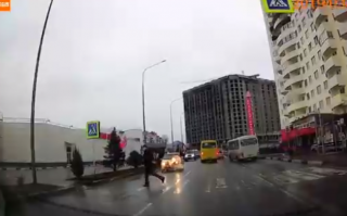 Посмотрел на убегающего пешехода, потом в добавок на уход дамы задом в дом..
Это пи..дец товарищи!