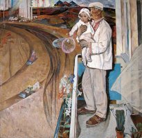 хоть у нас 5 лет недомира  и недовойны, но есть и прекрасные моменты, в которые хочется верить... 
Борис Вакс. Утро Донбасса (1970)