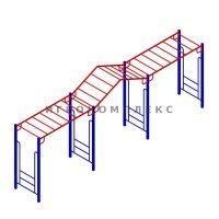 А мы в юности бегали по рукоходам, типа таких))) Тоже в салки и на перегонки... Вот такие вот рукоходные горки стояли 3 в ряд и соединены турником. В общем, паркур...