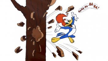 Дом после атаки дятлов