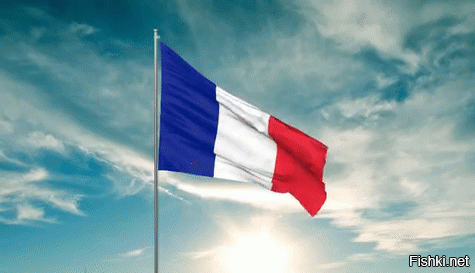 Что означают цвета французского флага:
Голубой - как свободное и независимое небо Франции!
Красный - как кровь свободного и независимого народа Франции!
А тряпка посередине используется когда неприятель на подходе.