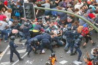 Мне вот понравились

мордой в помои

с размаху лежачих дубинками