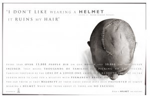 Насчёт шлемов, была и такая вот социальная реклама.