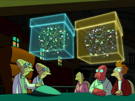 То есть, наша вселенная внутри их вселенной? Или мы своей вселенной разнесли нахрен их вселенную? А может, темная материя и есть их вселенная?