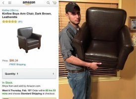 Тут покупатель явно ступил. В описании товара написано, что кресло детское....