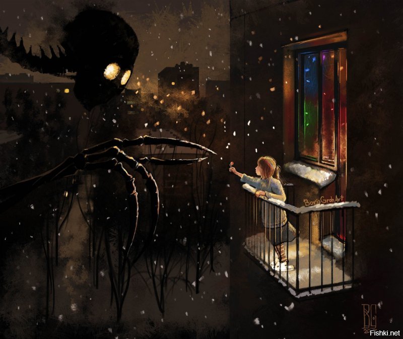 15 зловещих иллюстраций, которые выглядят как кадры самых жутких ночных кошмаров