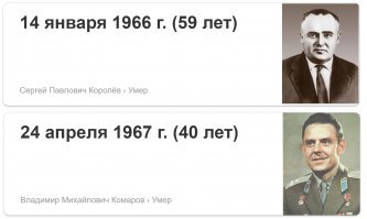 Я вижу, ты мнишь себя крутым перцем. Поэтому поясняю - я не считаю Королёва дураком. Я считаю его выдающимся конструктором, гордостью России. А для расширения твоего кругозора напомню, что при Королёве ни один советский космонавт не погиб - первый погибший космонавт СССР, Комаров, пал жертвой неисправной парашютной системы при испытаниях экспериментального корабля "Союз-1" через полтора года после смерти Королёва.