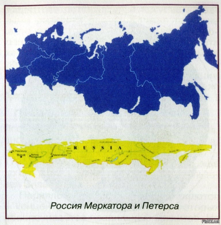 Карта мира без меркатора