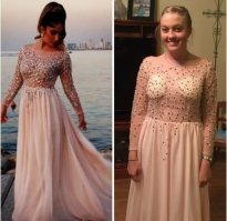 Как насчет талии? Платья почти одинаковые так что дело в той на ком оно сидит