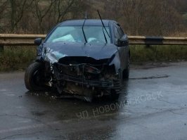 Авария дня. Занесло под горочку