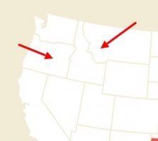 Только сейчас заметил. Штаты Монтана, смотрит на Айдахо)) А Айдахо смотрит в Оригон. И там лица индейцев!