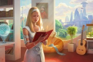 Мрачный хреновый мир у него, нет в нем красоты и сисек. Не хочу жить в таком мире. 
Надо так: