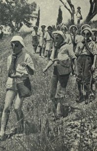 К вопросу о моде: да, так ходили, а при учениях действиям при Газовой атаке, в ходе которой, скорее всего и сделано это фото, волосы надлежит закрывать головным убором... Это ТБ, товарищъ)))