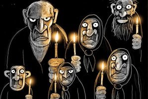 Сколько? ума написано на этих лицах...истинно верящих в еврейского паренька Иешуа.