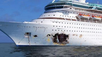 Долго смотрел, пробоины не увидел. 
Пробоины: