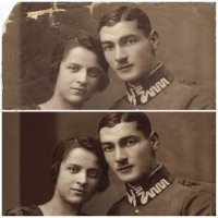 На мейл.ру к 9 мая появился севрвис реставрвции фотографий 
Взял фото отсюда и пропустил через тот сервис. результат тут.