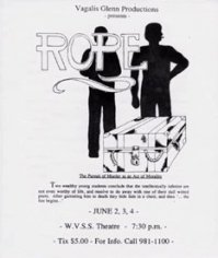 Афиша постановки школьного театра, в которой роли убийц сыграли Атиф Рефэй и Себастиан Барнс.