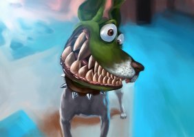 Причудливые собачьи намордники в виде забавных человеческих лиц