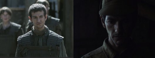 Автор, держи еще.
Актер Джозеф Алтин, одна из ворон в Игре Престолов и солдат застреливший корову в Чернобыле