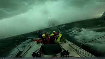 Резкое усиление ветра на Женевском озере