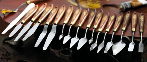 Это и сделано художественными шпателями.